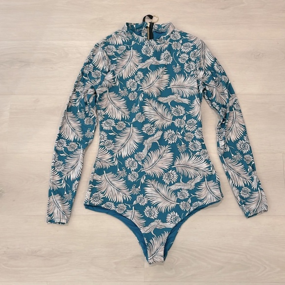 NWOT Amuse Society Blue Paddle Swimsuit L